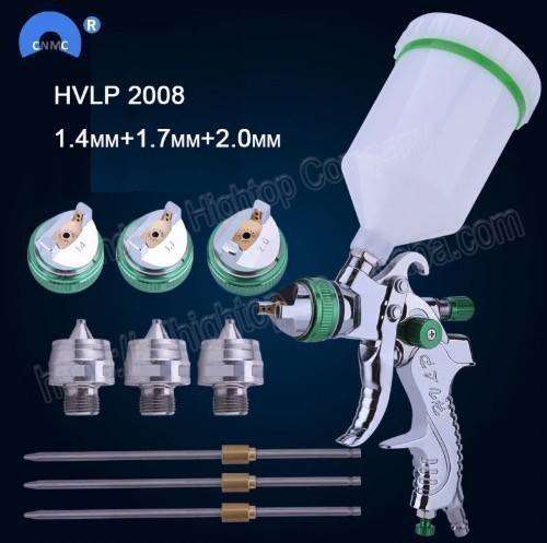 2124 HVLP 2008 塗料スプレーガンセット 1.4mm 1.7mm 2.0mm DIY ペイントガン｜四つ葉ショップ 8,861円