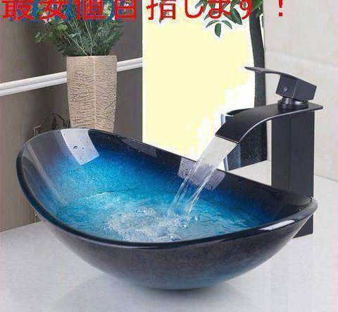 洗面かざり付ける台 強化因子硝子 真ちゅう流域面積 ハンドペイントビクトリーシンクベッセルシンク 真ちゅうカウンタ洗面器