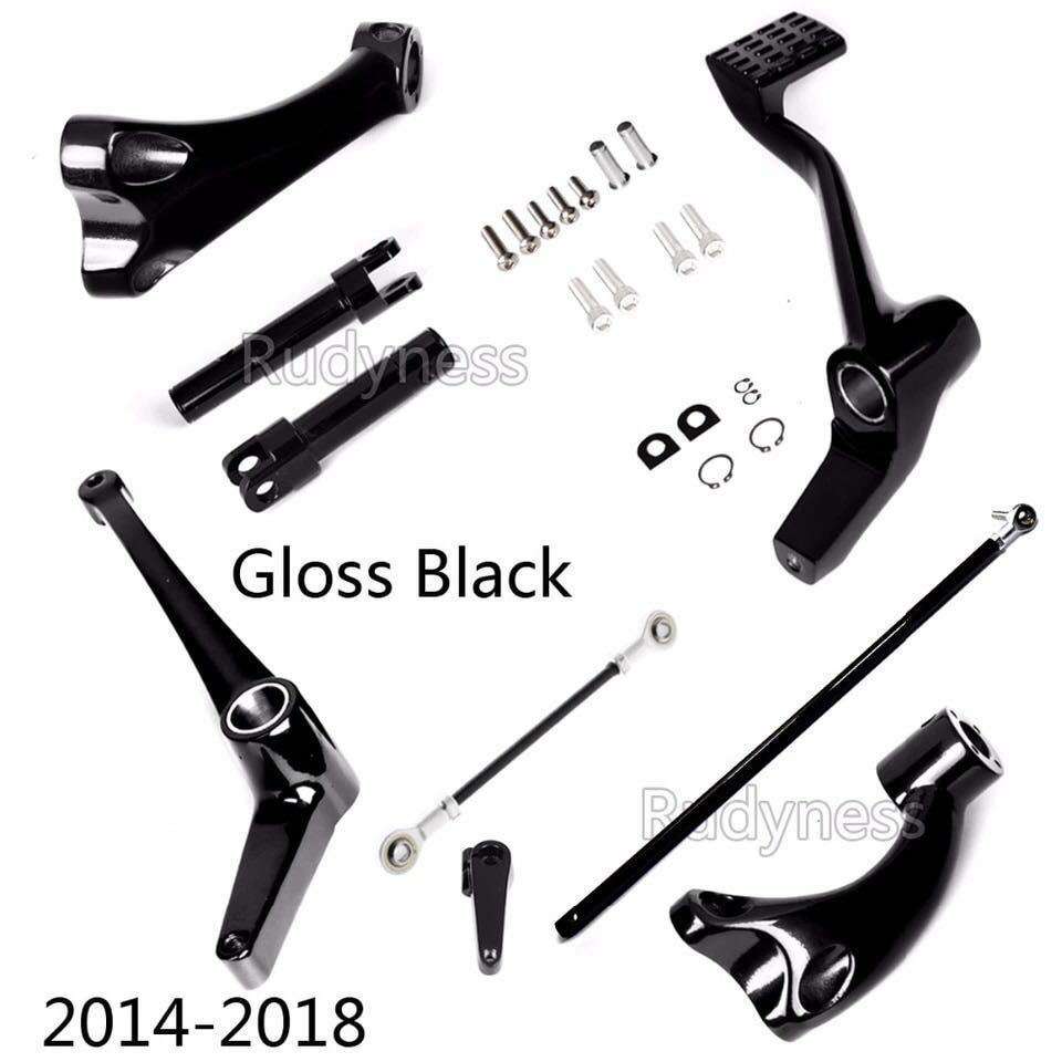 グロス黒フォワードコントロール連携用 2014 2015 2016 2017 スポーツスター XL 883 1200