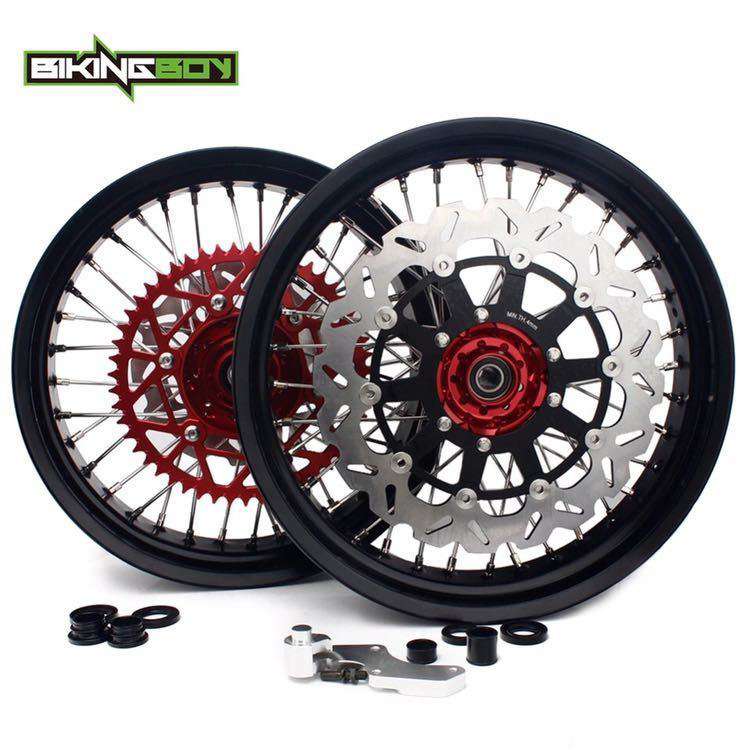 BIKINGBOY 3.5 4.5 / 4.25 17 SupermotoフロントリアオイルリブブブレーキブラケットプロゲネージCRF 250 450 R 14 15 16 17 18