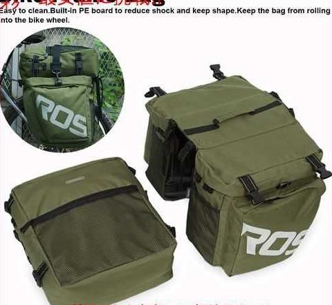 グリーン　マウンテンロードバイク　バイク収納35L大容量　3 in 1トランクバッグサイクリング両面リアスタンド　自転車一人旅　長旅