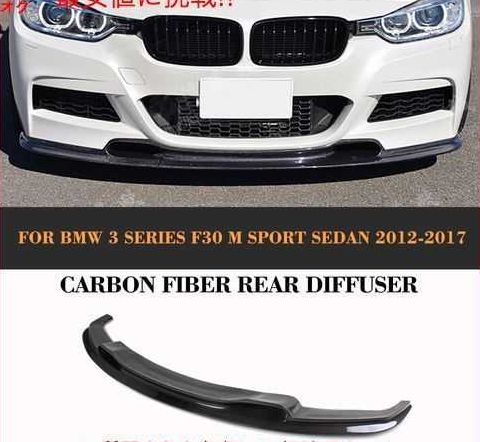 Black FRP フロントバンパーリップスポイラー bmw 3 シリーズ F30 mスポーツセダン 4D 320i 325i 328i 330i 335i 2012-2016｜四つ葉ショップ