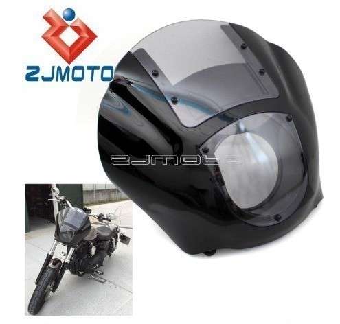 オートバイヘッドライトフェアリングハーレー XL1200 イナ四半期フェアリング鉄 883 XL883N 2009-2017 FXR 19 全２色｜四つ葉ショップ