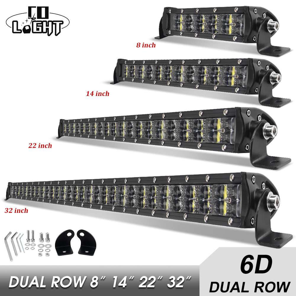 共同ライト 8 14 22 32 インチ 6D 36 ワット 72 ワット 120 ワット 180 ワット LED ワークライトコ