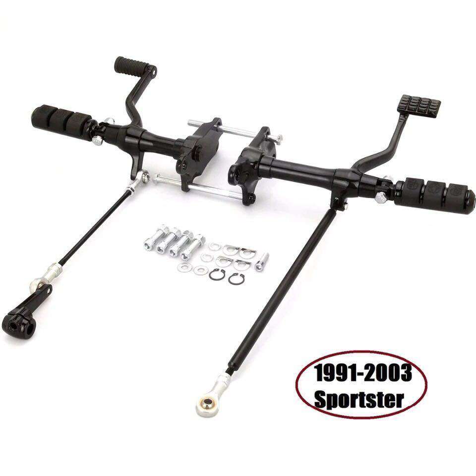 スポーツスター フォアードコントロール ブラック 1991～2003 xl883 xl1200 ハーレー チョッパー カスタム ロー｜四つ葉ショップ