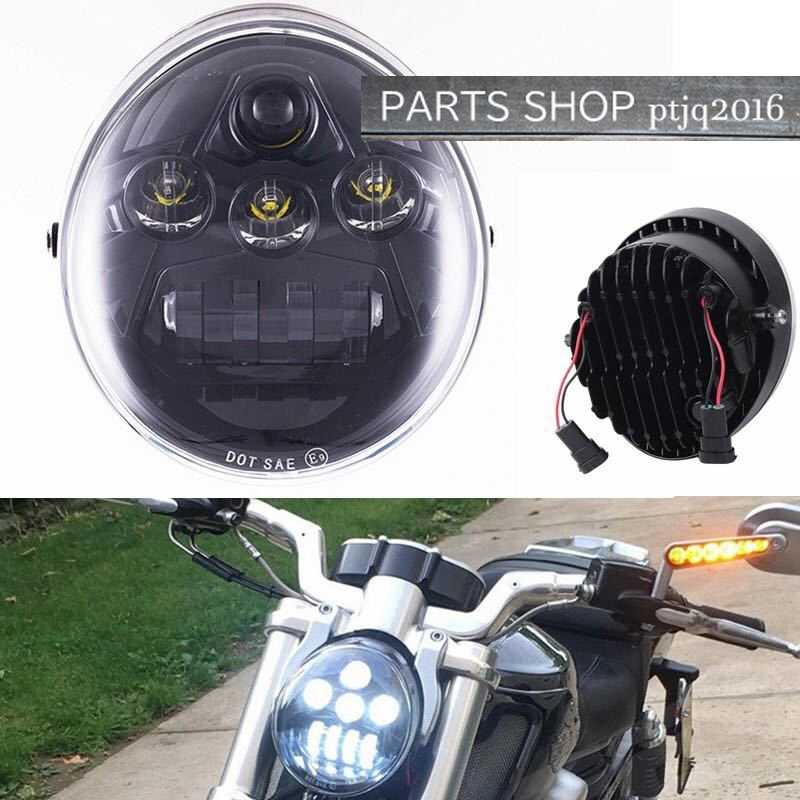 LED ヘッドライト Harley Davidson(ハーレーダビッドソン) 2002-2016年 VRSCA V-ROD VRS ブラック ハーレー 12,236円