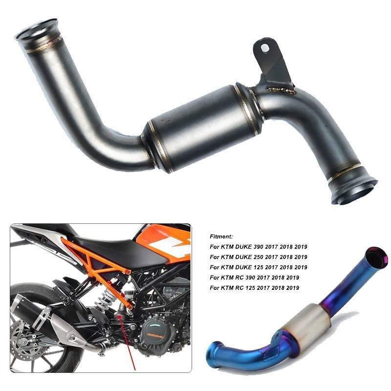 KTM デューク 125 390 250 DUKE RC125 RC390 2017 2018 2019 排気マフラー 中間 ミドルパイプ エキパイ（色：Blue）｜四つ葉ショップ