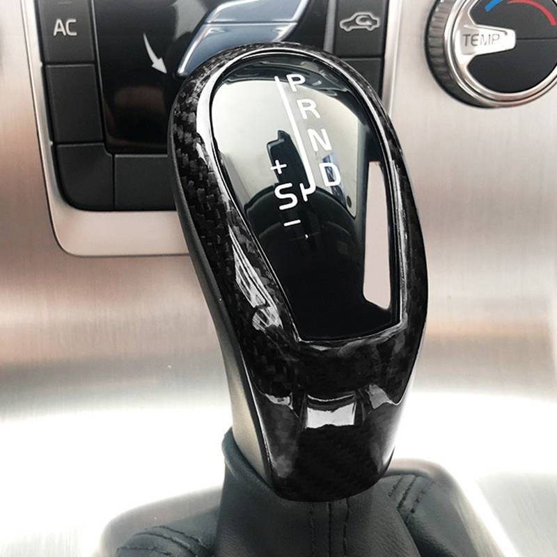 車のギアシフトハンドルスリーブボタンカバーステッカーのためのボルボXC60 S60 V40 V60インテリアアクセサリ