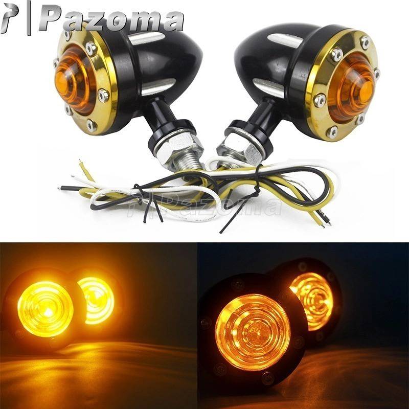 ブラス LED ウインカー 4個セット 真鍮 ハーレー ビンテージ Hurley 真鍮 LED ウィンカー 4個 ブラス ビンテージ ウインカー