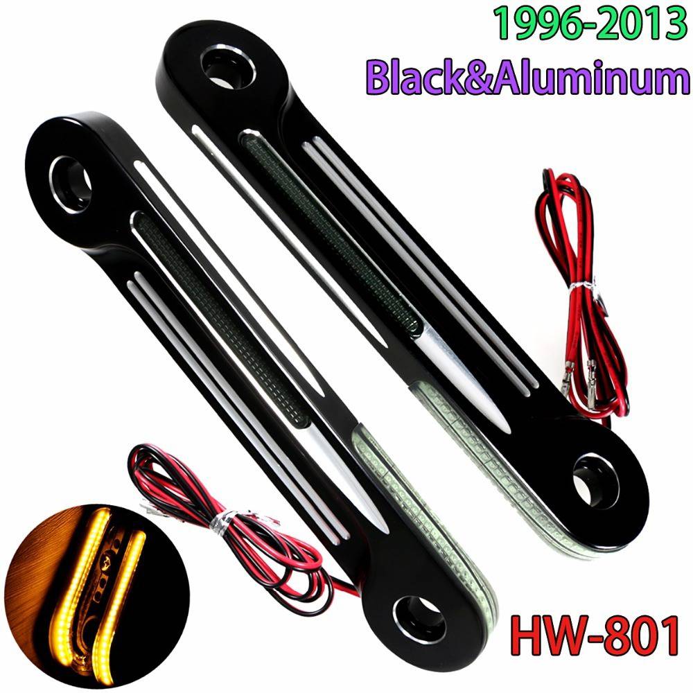 フロント LED フラッシュ フォーク ウインカー ブラケット カスタム 高品質 エレストリート グライド FLH/T FLHX FLHR 96-13