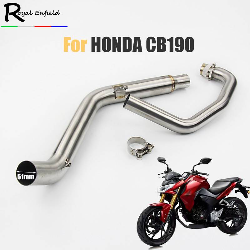 ホンダCB190 CB190R オートバイ 排気マフラー リンクパイプ 51ミリメートル カスタム 高品質 ホンダCB190 排気ヘッダ フロントパイプ