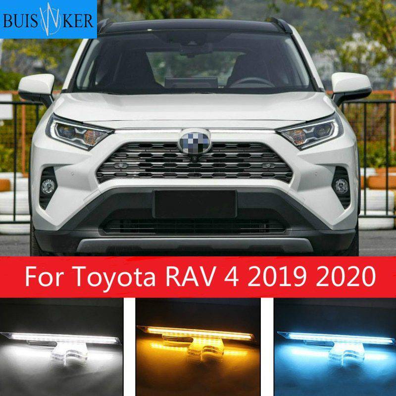 LED ライト トヨタRAV 4 4 2019 2020 RAV4 DRL ウインカー カスタム 防水 ABSカバー