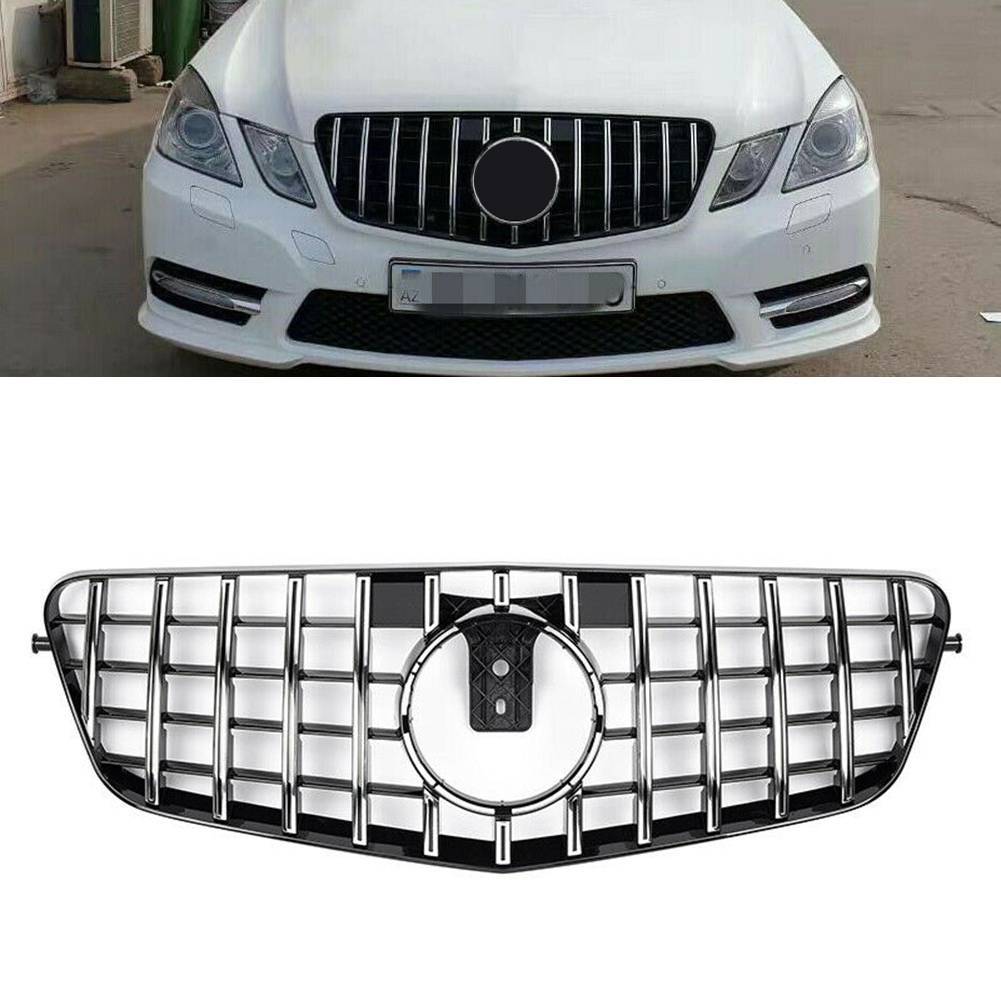 フロントバンパー GTスタイルグリル カスタム メルセデス ベンツEクラスW212 E200 E300 E350 E500 E550 2010 2011 2012 2013|四つ葉ショップ