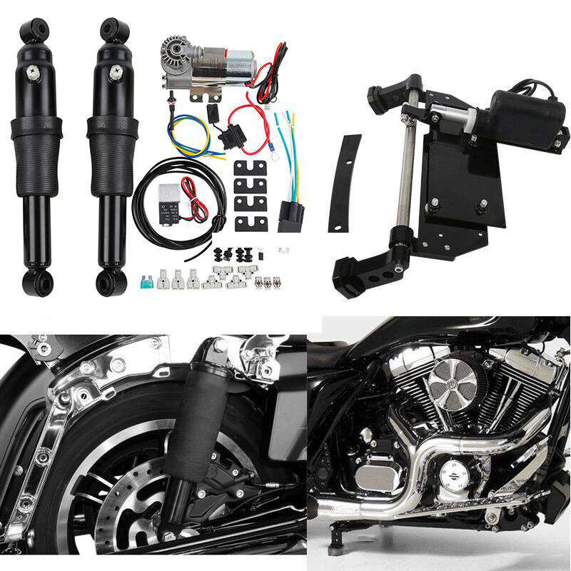 オートバイ リア エアライドキット 空気タンク カスタム 高品質 ハーレーツーリングロードキングバガーSTREET ミラーティ?