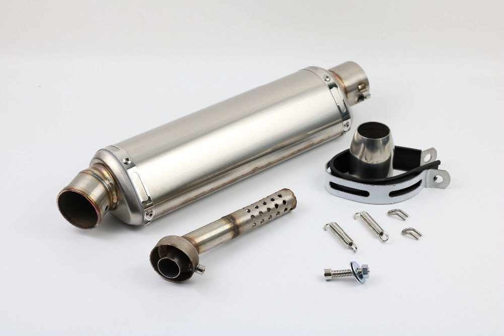 オートバイ 汎用 マフラー 内径51mm ユニバーサル ステンレス Aタイプ L|四つ葉ショップ