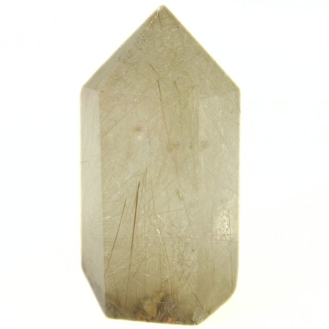 楽天市場】ゴールド ルチルクォーツ ポイント 置物 水晶 六角柱