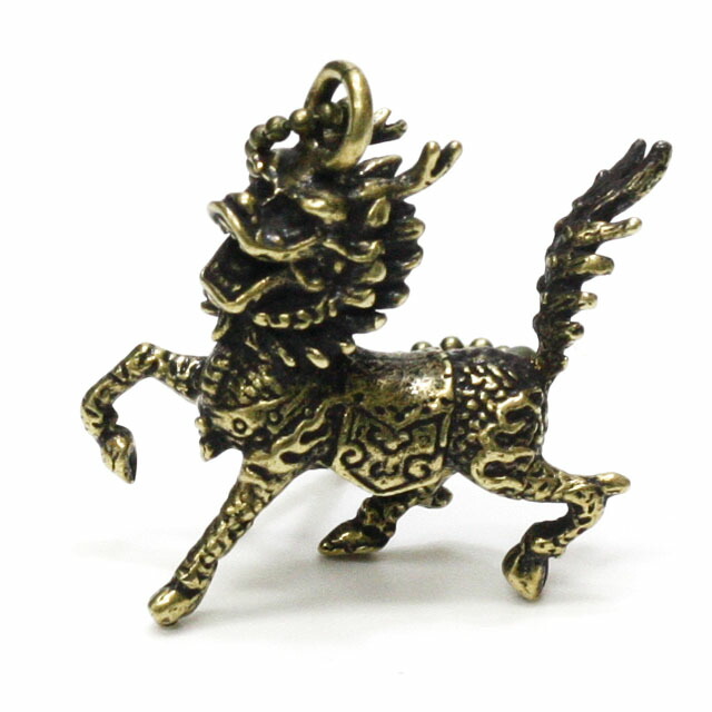 楽天市場】麒麟 置物 風水 キリン 銅製 高さ約6．7cm 対の麒麟