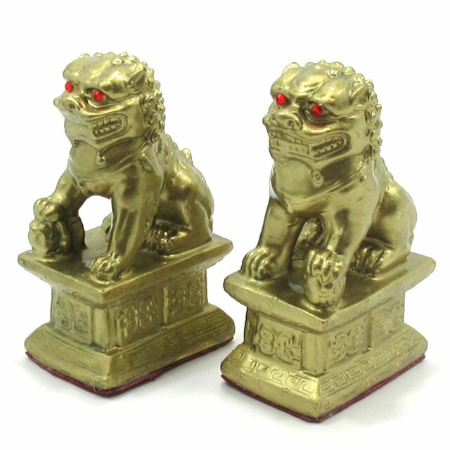 楽天市場】獅子 置物 風水 赤目の獅子 中サイズ 高さ約11cm