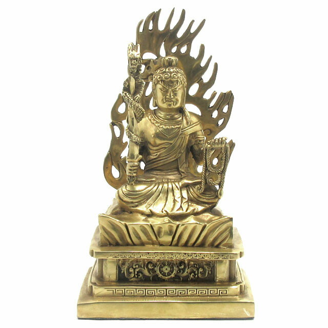 楽天市場】不動明王 合金製青銅色 21cm【牧田秀雲作】 高さ21cm