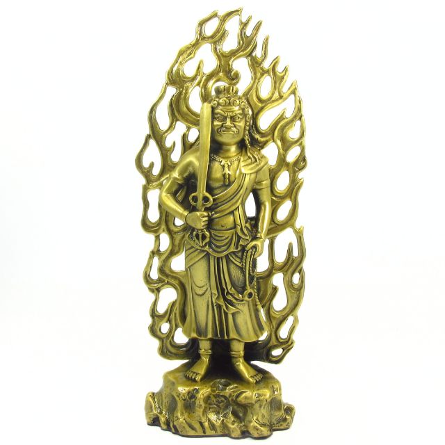 楽天市場】金色 不動明王像 （24K純金メッキ）大(高さ約21.5cm)＜風水