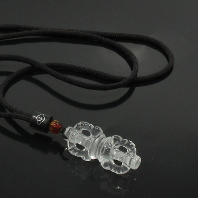 楽天市場】手彫り 天然水晶 五鈷杵（ヴァジュラ）ネックレス｜密教法具