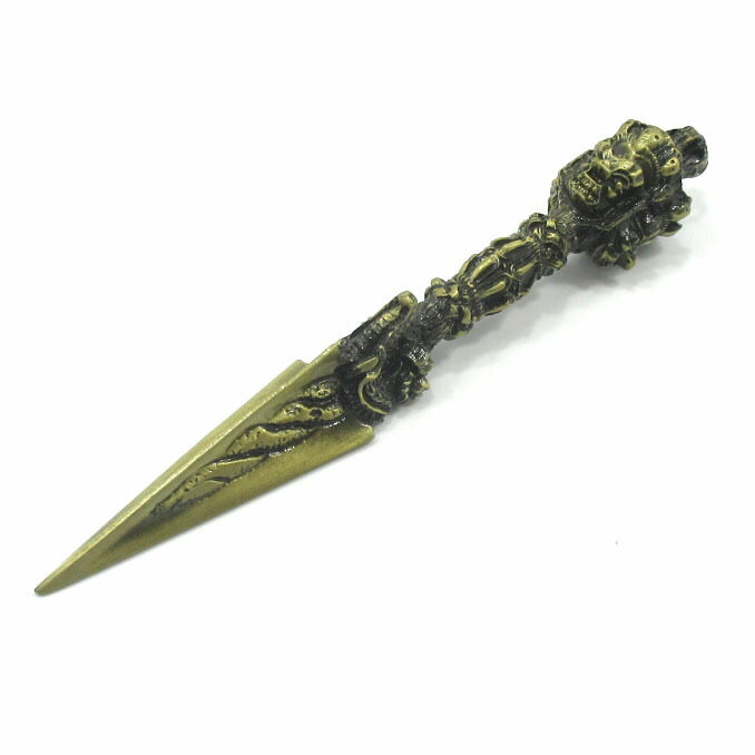 ☆b393、真鍮 プルパ（3面憤怒尊）ブラス 密教法具 チベット 金剛杵 Amazon.co.jp: [BRASS STORE] 真鍮 プルパ（3面憤怒尊）ブラス