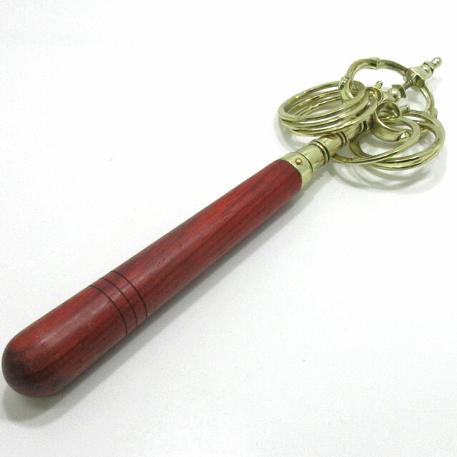 楽天市場】【密教法具 寺院用仏具】真鍮 錫杖 大型 長さ32.7cm