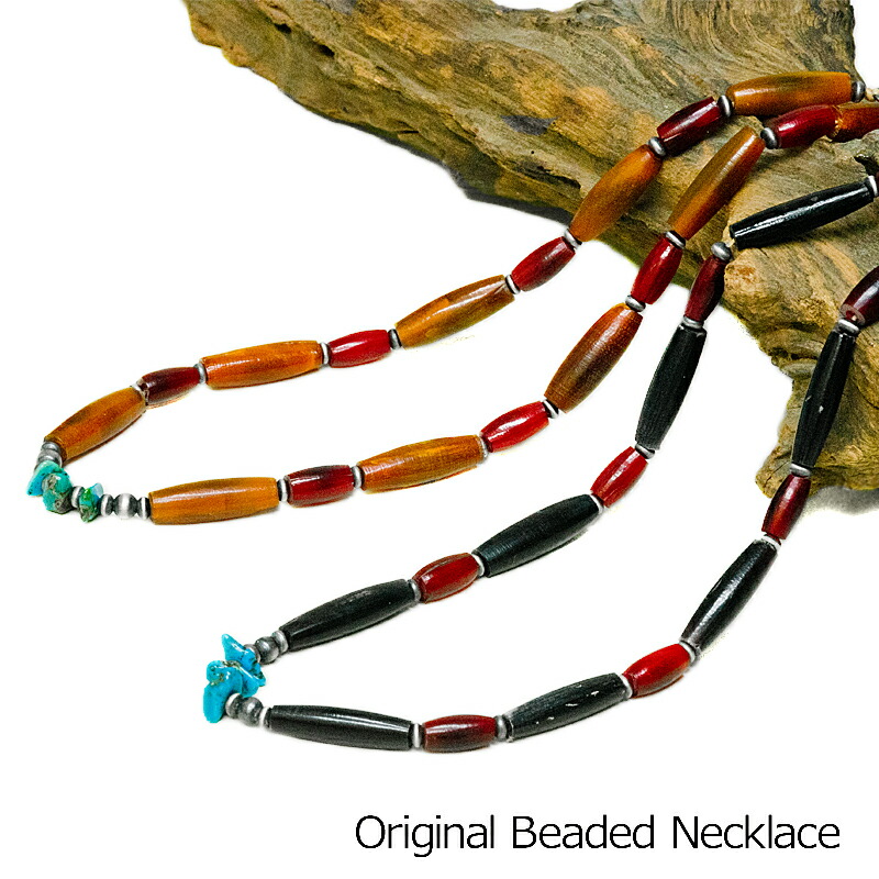 アクセサリー オリジナルビーズネックレス / silver925 シルバー ボーンビーズ beads ターコイズ turquoise 天然石 メンズ レディース 男女兼用 オシャレ かっこいい ハンドメイド 手作り パーツ カスタム ビーズワーク インディアンジュエリー風 アメカジ プレゼント