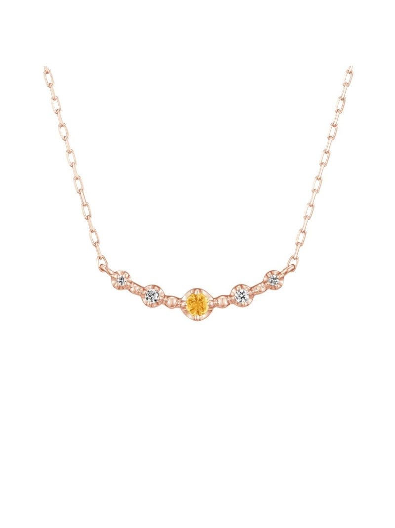 【11月誕生石】K10ピンクゴールド ネックレス 4℃ ヨンドシー アクセサリー・腕時計 ネックレス ピンク【送料無料】[ Fashion]