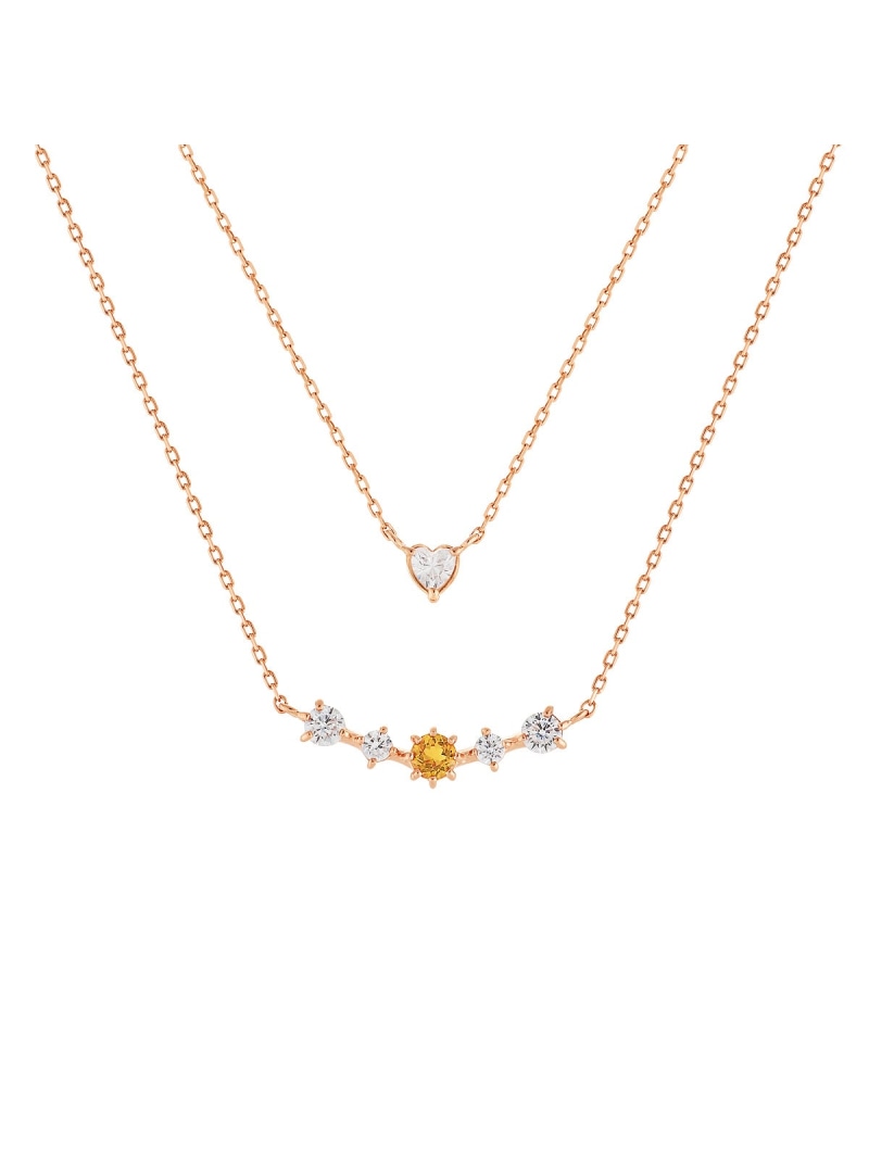 【11月誕生石】シルバー ネックレス 2本セット 4℃ ヨンドシー アクセサリー・腕時計 ネックレス ゴールド【送料無料】[ Fashion]