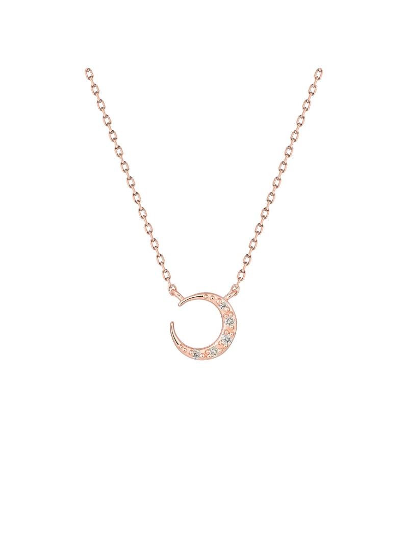 シルバー ダイヤモンド 月 ネックレス 4℃ ヨンドシー アクセサリー・腕時計 ネックレス ゴールド【送料無料】[ Fashion]