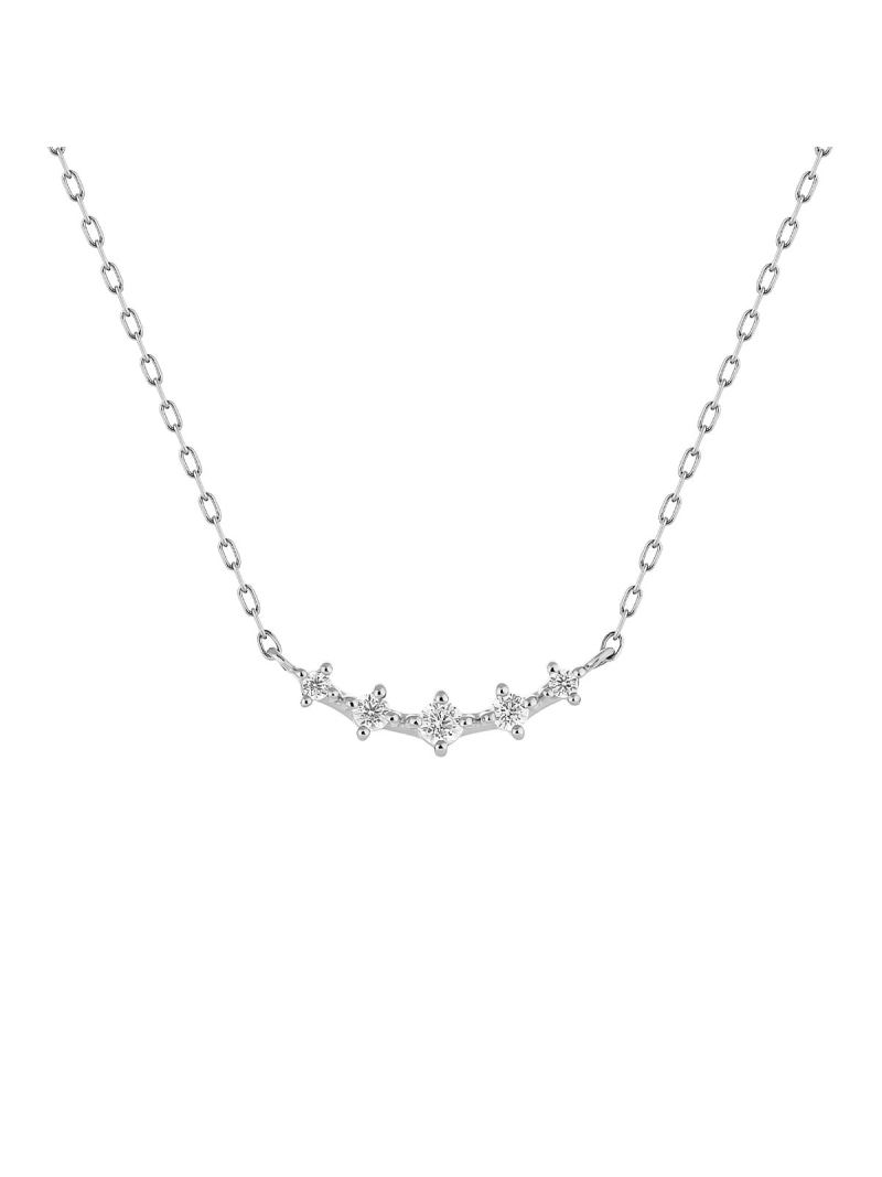 K10ホワイトゴールド ライン ネックレス 4℃ ヨンドシー アクセサリー・腕時計 ネックレス【送料無料】[ Fashion]