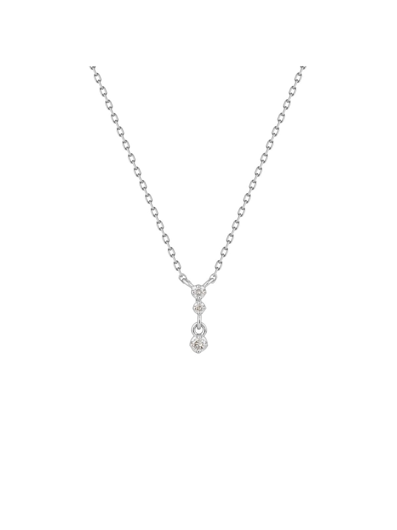 シルバー ダイヤモンド 3石 ネックレス 4℃ ヨンドシー アクセサリー・腕時計 ネックレス シルバー【送料無料】[ Fashion]｜公式：ヨンドシー店