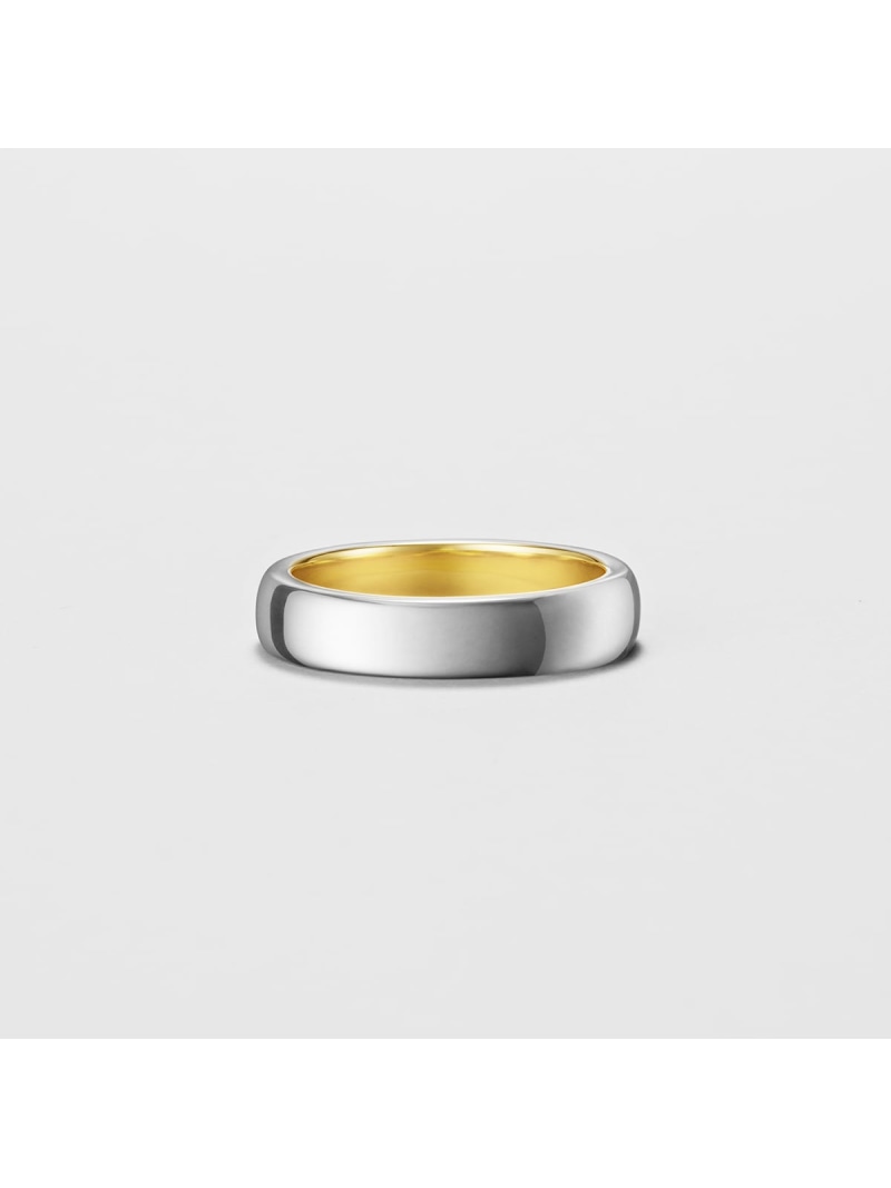 【4&deg;C HOMME+】 シルバー コンビカラー 5mm リング 4℃ HOMME+ ヨンドシー アクセサリー・腕時計 リング・指輪 シルバー【送料無料】[ Fashion]｜公式：ヨンドシー店