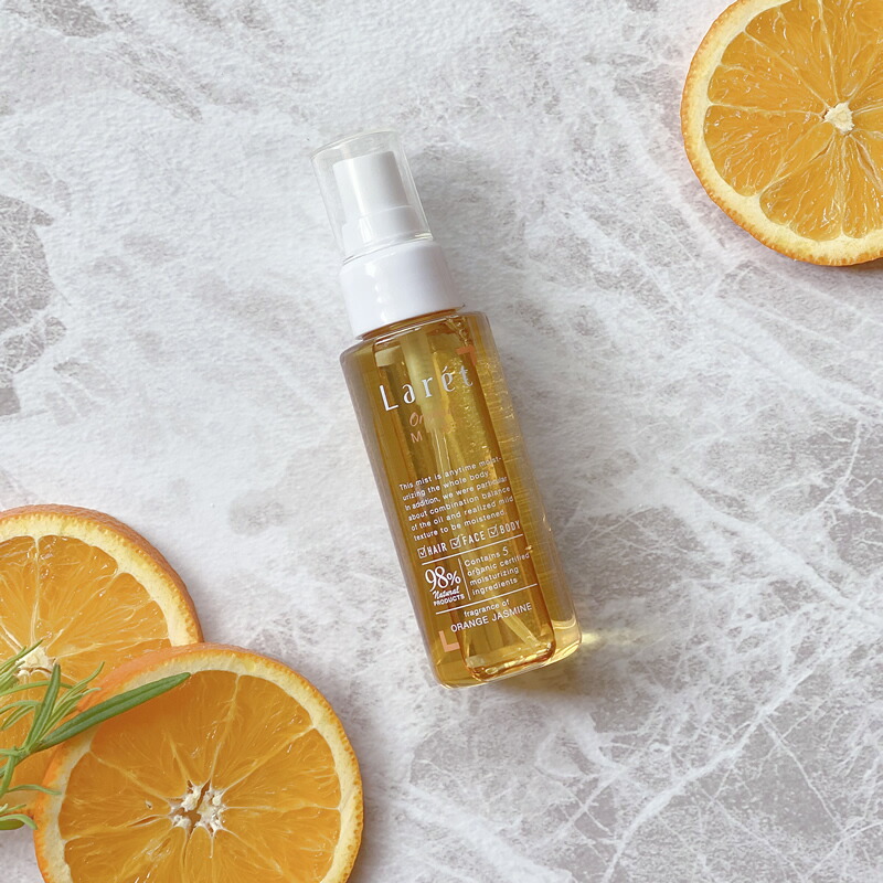 【P15!30日0:00-1日9:59】 Laret OrganicMIST ラーレオーガニックミスト80mL ヘアミスト オーガニック ヘアスプレー 香水 寝ぐせ直しウォーター ヘアケア 香り ヘアウォーター ボディーミスト スタイリング