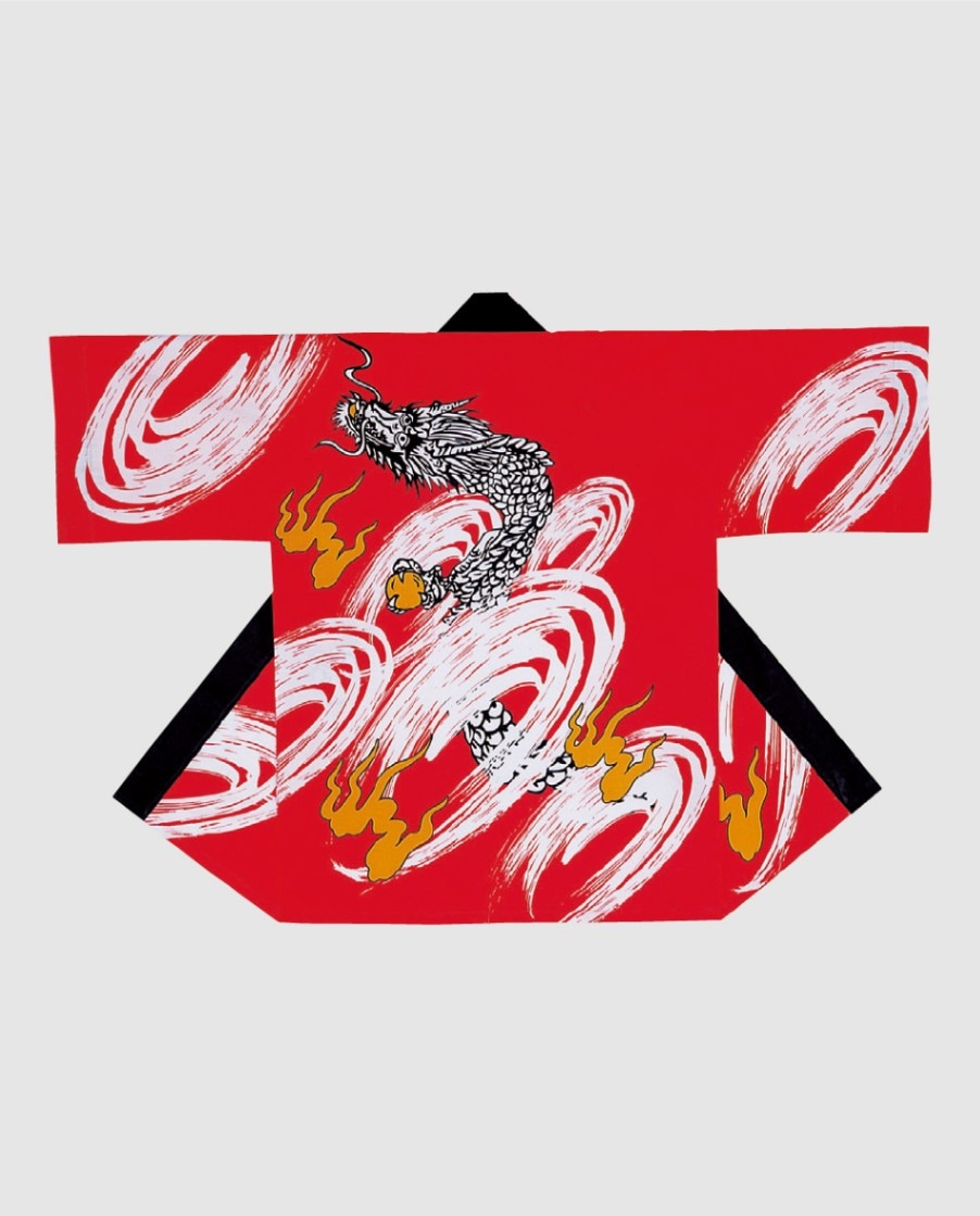 大人法被【お取り寄せ５営業日程度】龍 [納得価格 通販 オリジナル ハッピ 半纏 半天 はんてん 祭り 祭り衣装 お祭り用品 イベント 文化祭 学園祭]