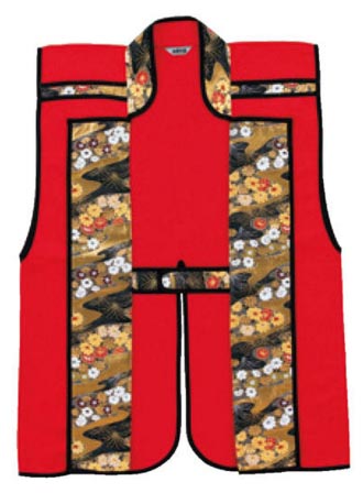 陣羽織【赤系】金襴 [じんばおり 武将 侍 剣豪 小次郎 コスプレ]