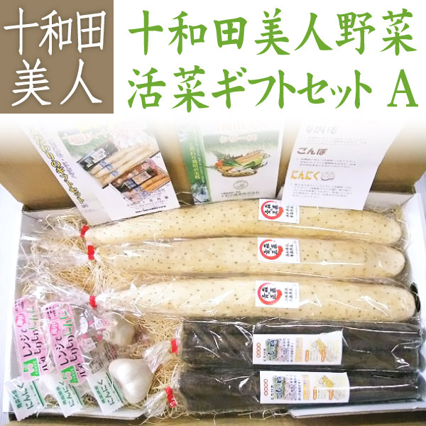 十和田美人活彩 お野菜ギフトセットA 長いも(2L)3本/ごぼう(350g)2袋/にんにく(2L)3玉/レンジにんにく(L)2玉  お試し野菜セット 青森県産  野菜 ベジタブル 野菜セット 野菜セット 訳あり ながいも 長いも にんにく ニンニク にんにく青森 にんにくバラ ごぼう