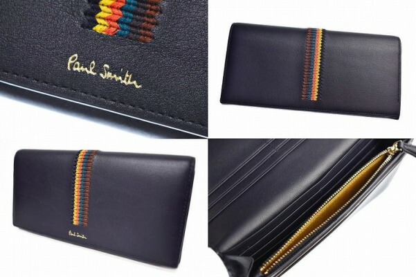 送料無料 ラッピング無料paul Smith ポールスミス牛革 長財布エンブロイストライプ小銭入れ カードケースネイビーご注文頂いた即日発送翌日お届け あす楽対応 楽ギフ 包装選択 septicin Com