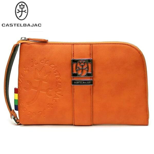 CASTELBAJACカステルバジャッククラッチバッグセカンドバッグオレンジご申しつける頂いた即日送りとどけるまたの日お届け