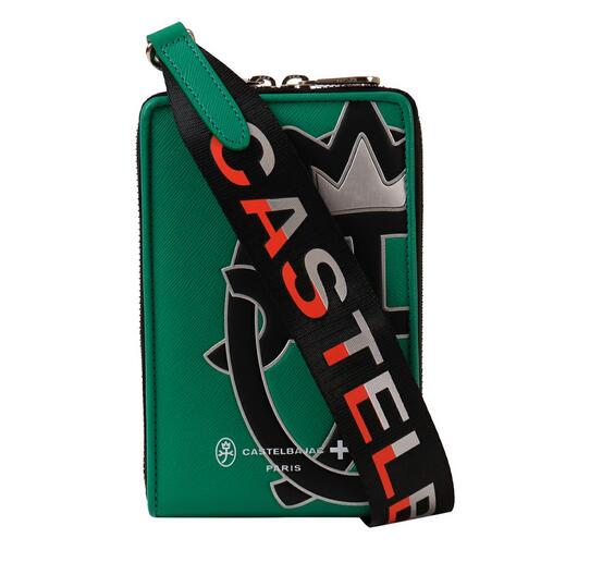 CASTELBAJAC カステルバジャック ショルダーバッグ コンパクトデザイン 縦型 グリーン ご注文頂いた即日発送 翌日お届け