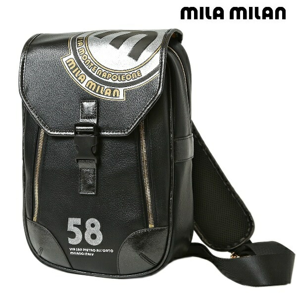 mila milan ミラ ミラン 定価2万 2WAYバッグ ショルダーバッグ ボディバッグ ブラック ゴルフにも ご注文頂いた即日発送 翌日お届け 7,742円