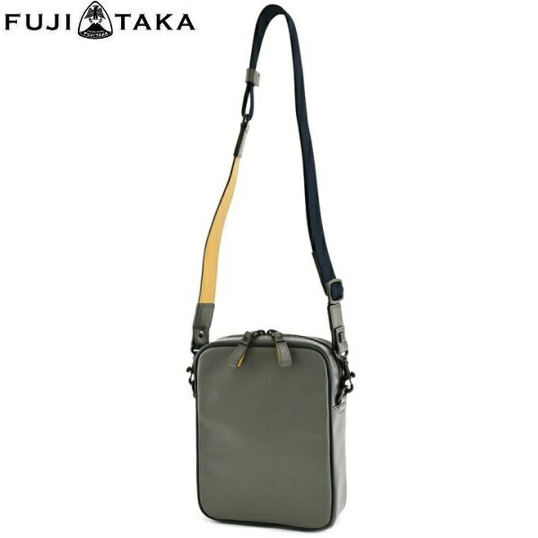フジタカ FUJITAKA 日本製 定価2,5万 牛革 本革 ショルダーバッグ グレー ご注文頂いた即日発送 翌日お届け