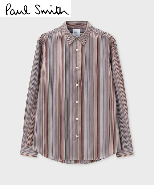 日本製 定価2,6万 Paul smith ポールスミス カジュアルシャツ マルチストライプ柄 Ｓサイズ ご注文頂いた即日発送 翌日お届け