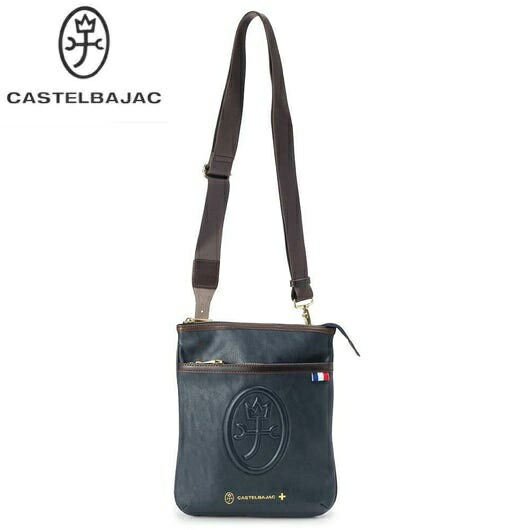 CASTELBAJACカステルバジャック本革 ショルダーバッグネイビーご注文頂いた即日発送翌日お届け|4leaf-clover