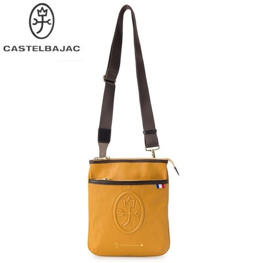 CASTELBAJACカステルバジャック本革 ショルダーバッグイエローご注文頂いた即日発送翌日お届け|4leaf-clover