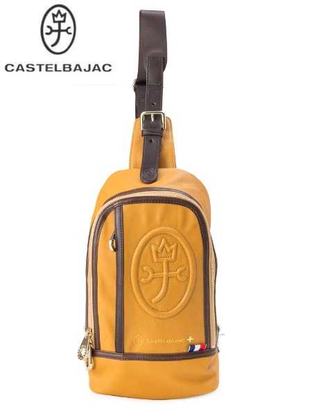 CASTELBAJACカステルバジャック縦型 ショルダーバッグイエローご注文頂いた即日発送翌日お届け｜4leaf-clover