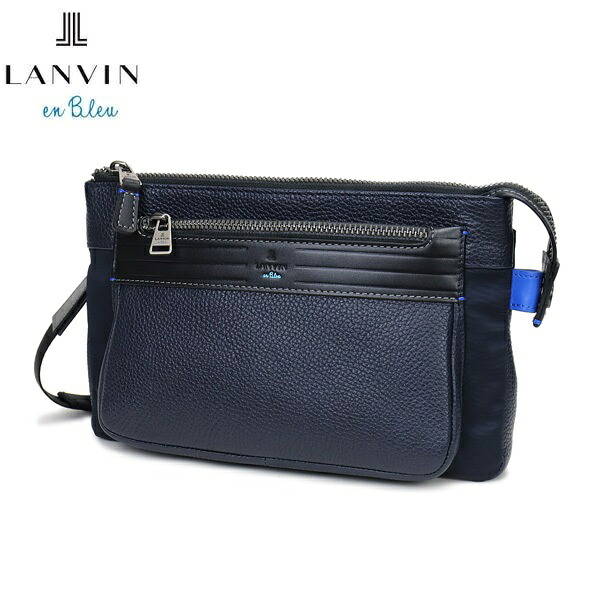 LANVIN en Bleuランバンオンブルー定価2,7万 2WAYバッグクラッチバッグ ショルダーバッグネイビーご注文頂いた即日発送翌日お届け｜4leaf-clover