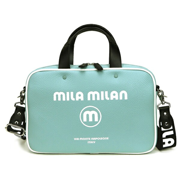 mila milan ミラ ミラン定価1,6万 2WAYバッグブリーフケーストートバッグライトブルーご注文頂いた即日発送翌日お届け｜4leaf-clover