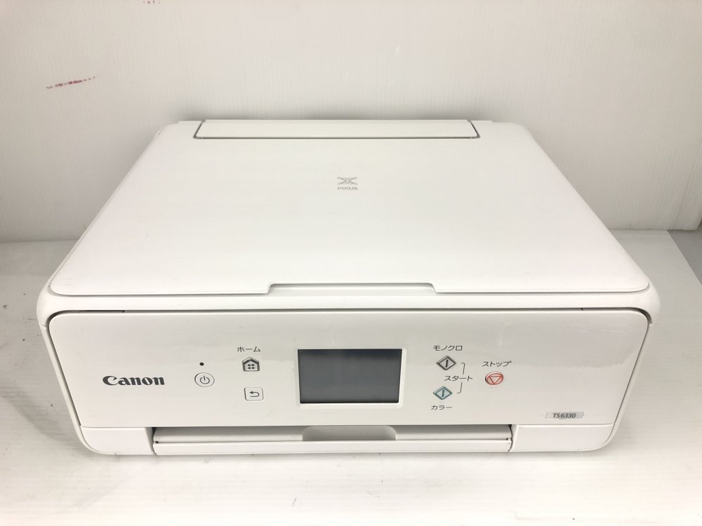 【中古】Canon プリンター A4インクジェット複合機 PIXUS TS6330 ホワイト 2019年モデル